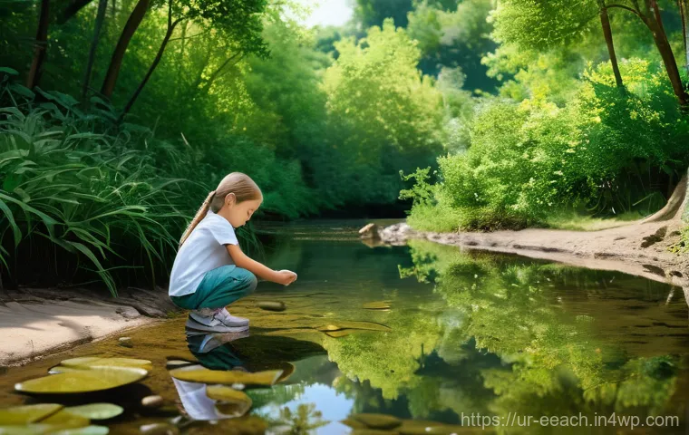 자연 연결 교육 프로그램의 글로벌 사례 - **"Farm-Based Learning:** A cheerful and wholesome depiction of children, aged 6-11, participating i...