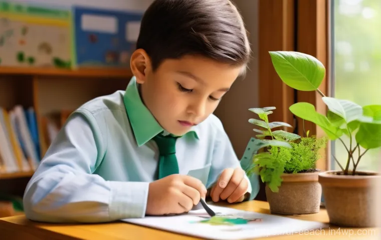 자연 연결 교육 프로그램을 위한 교사 교육 - **Prompt 1: Outdoor Nature Exploration with Teacher**
    "A vibrant, sunny outdoor scene featuring ...