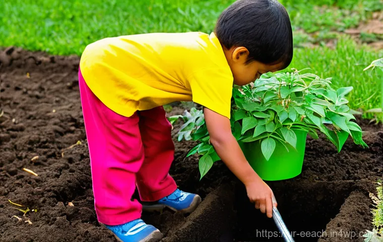 자연 연결 교육 프로그램의 필수 자료와 도구 - **Prompt 2: Creative Outdoor Art with Natural Materials**
    Two children, aged 7 and 9, are comfor...