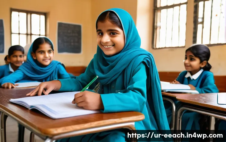 자연 연결 교육 프로그램의 장애 학생 참여 방안 - A bright, inclusive classroom scene in a modern Pakistani school featuring diverse children, includi...