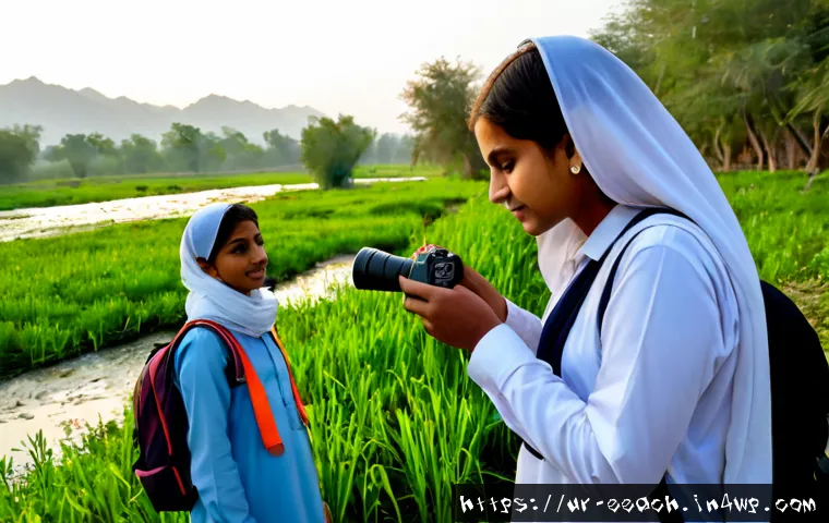 Home 17 자연 연결 교육 프로그램의 사례 및 성공 전략 - Photorealistic outdoor learning program in rural Pakistan, a diverse group of middle-school students...